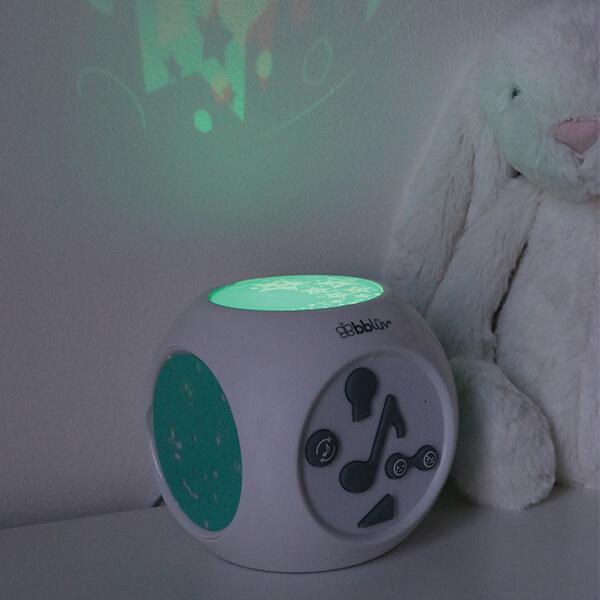 bbluv Kube: The Baby Lullabies and Music Box for Sleep, Ceiling Star Light Projector, Cry Activated