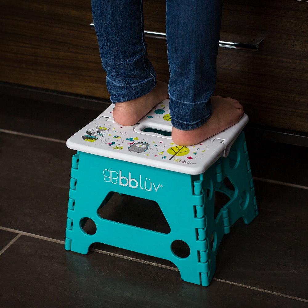 Step: The Foldable Baby Step Stool, 250lbs - bbluv