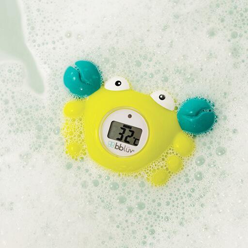 BBLUV Krab: The Baby Bath Toy and FLOATING  Water Thermometer for Baby BATH