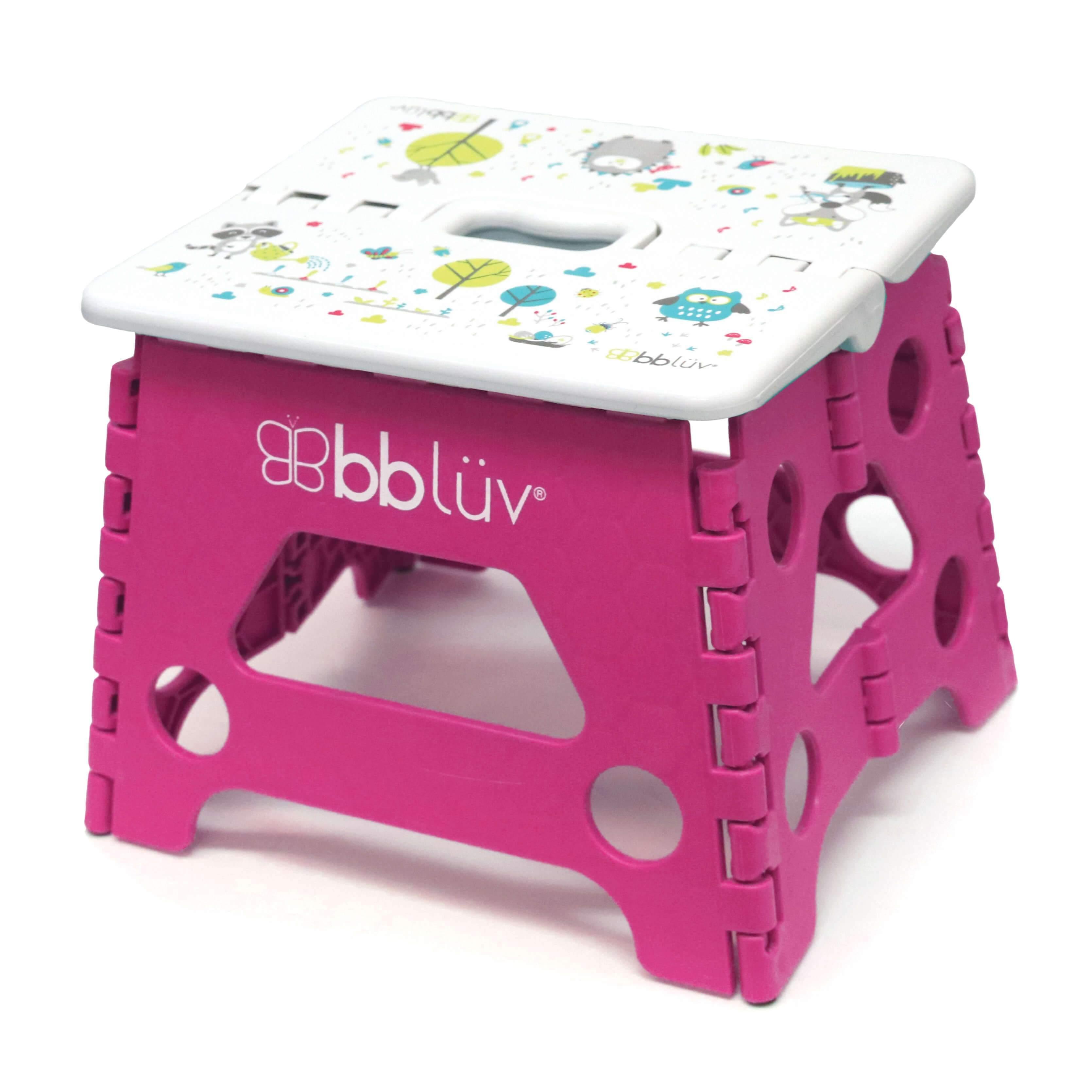 bbluv Step: The Foldable Baby Step Stool pink